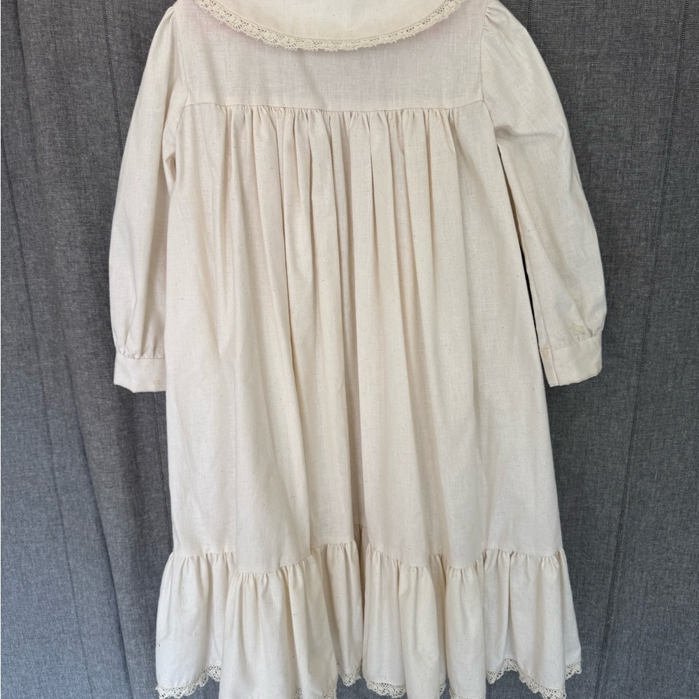 Vintage Girls Cotton 2 Piece Dress Pinafore Toile Spring Exceptional Quality - Picture 10 of 13